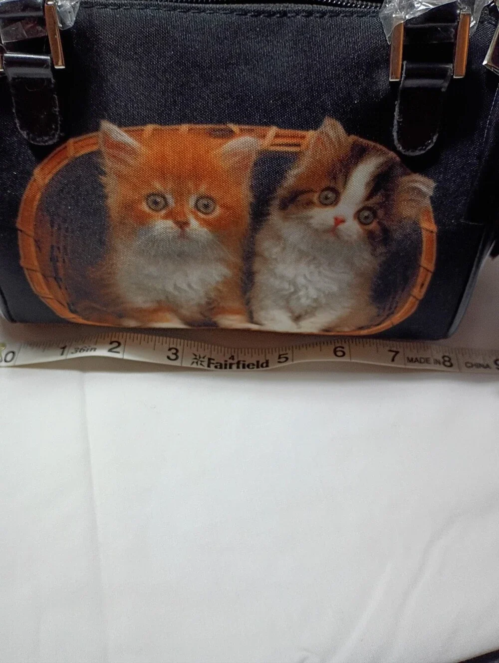 Cats in Basket Pet Tote Bag - Black